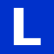 Fahrschul L, weisses L auf blauen Hintergrund